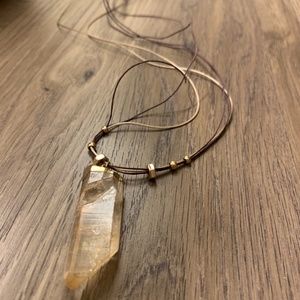 Gold dipped crystal necklace